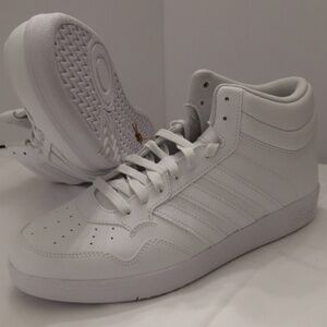 Adidas Hoops 3.0 Mid Sneakers Triple White (Men’s 9.5)